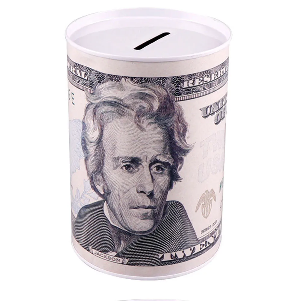 Евро доллар Копилка Сейф цилиндр копилка банки для монет депозит коробки