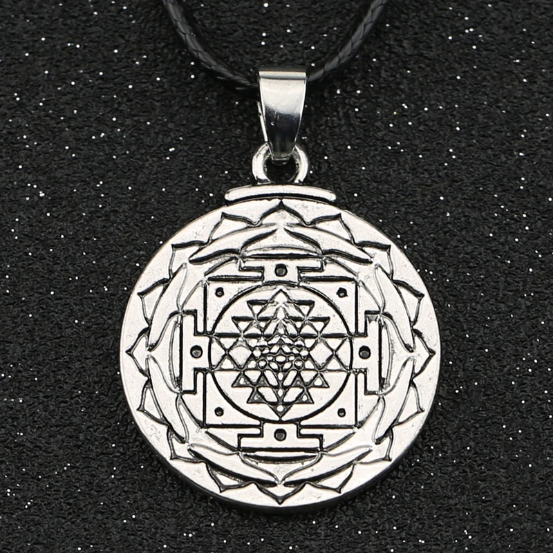 Ожерелье Sri Yantra индийская Священная геометрия буддийская мандала амулет символ