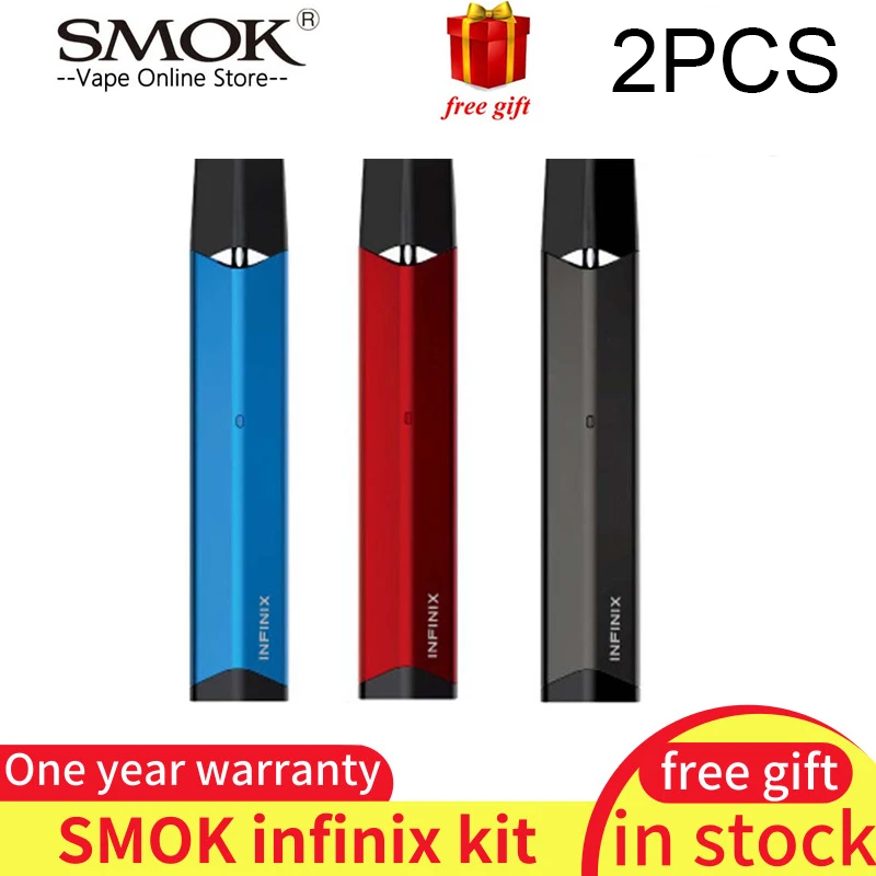 2 шт. SMOK INFINIX pod vape Комплект Встроенный 250 мАч аккумулятор мл емкость Vape электронные
