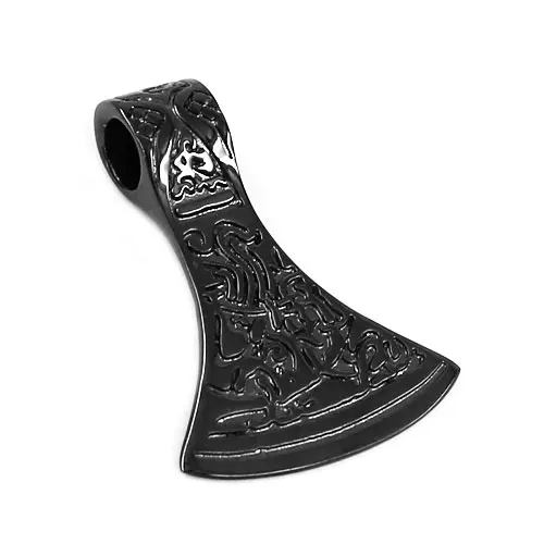 Norse Viking подвеска в виде топора ювелирные изделия из нержавеющей стали черный