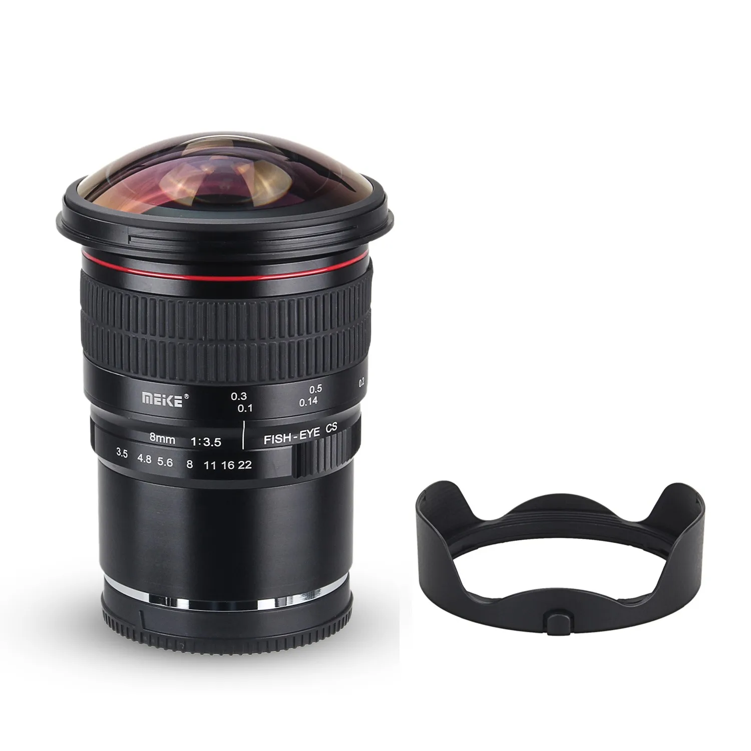 Широкоугольный объектив Meike 8 мм f/3 5 Для беззеркальных камер Panasonic/Olympus крепление