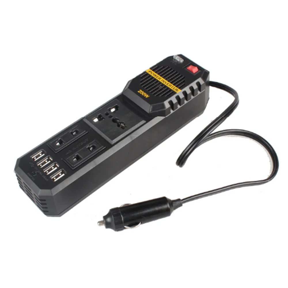 200W DC 12V To AC 220V 2017 Новый инвертор мощности для автомобиля напряжение USB-адаптер