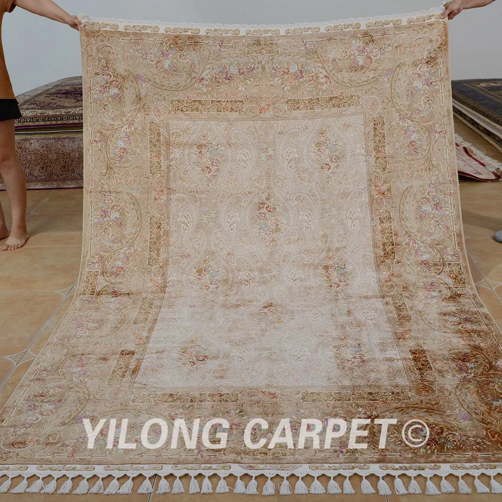 Yilong 5 &quotx 8&quot ручной работы турецкий ковер верблюжий завязанные чистые шелковые