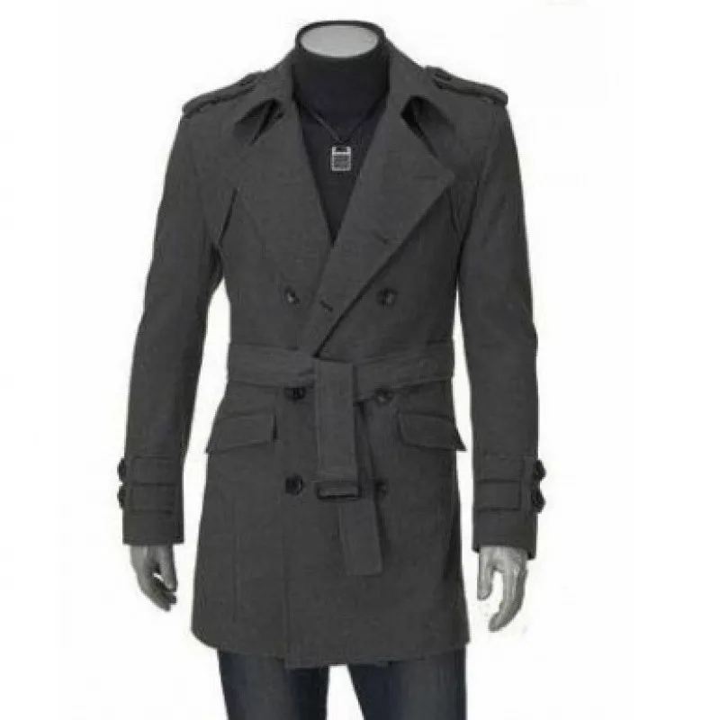 

New Mens Long Comfortable men Trench Fashion Designer man Autumn Winter Windproof Slim top Coat business clothes Plus Size