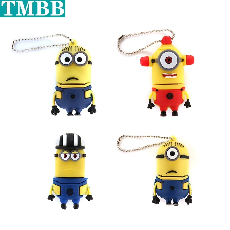 Карта памяти Миньоны, USB 2,0, 8 ГБ, 4 ГБ, 16 ГБ, 32 ГБ, 64 ГБ, 128 ГБ, 2 Гб, флеш-накопитель, Usb флеш-накопитель, Usb флешка, u-диск, карта памяти
