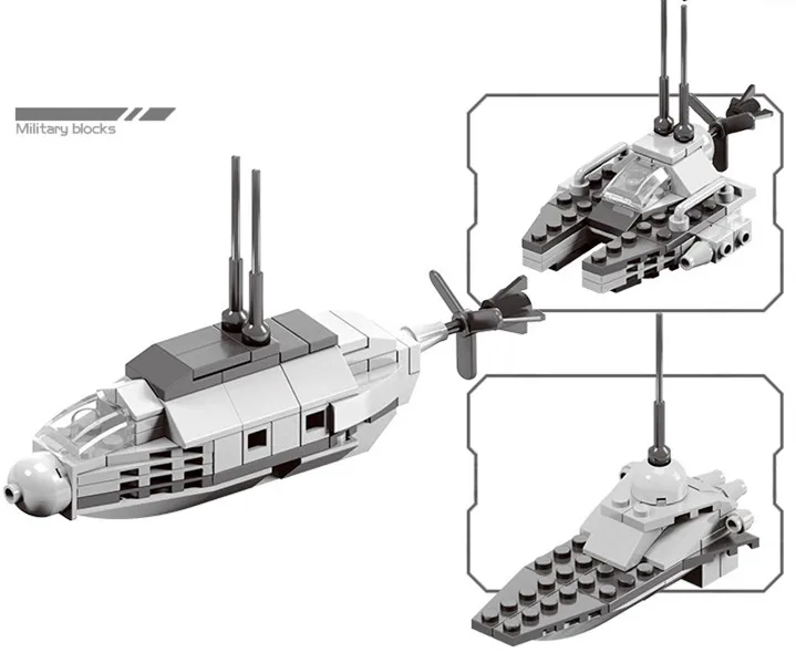 

419PCS 6 in 1 ity SWAT team Children's educational building blocks toy kits helicopter vehicle blocks kids toys for children