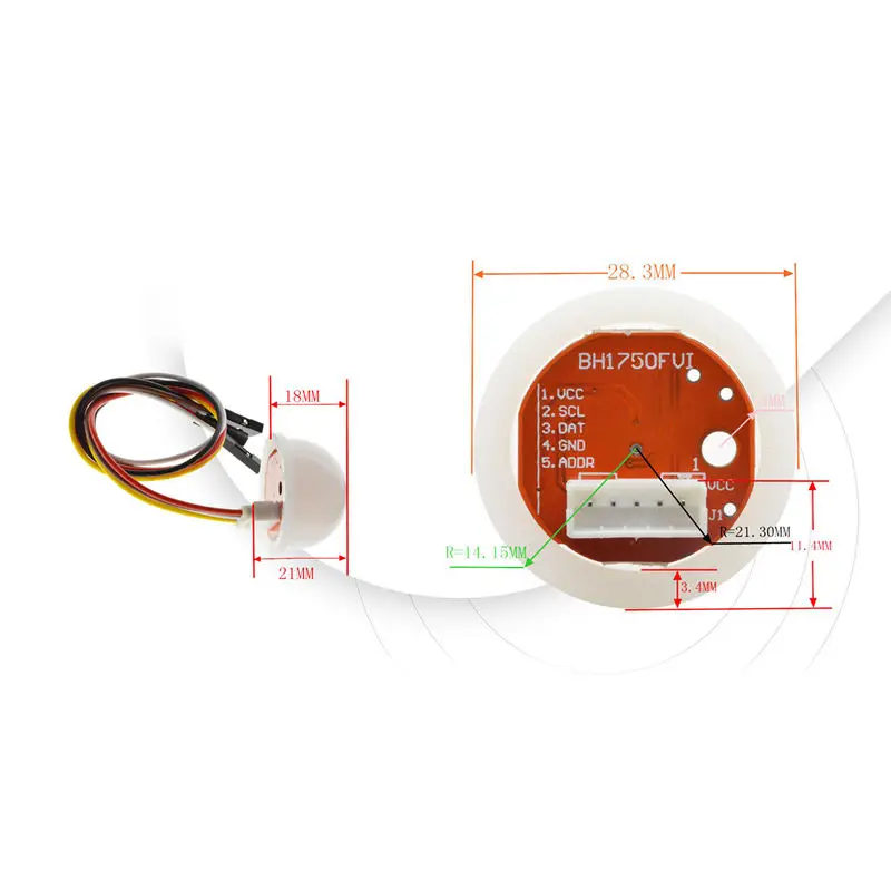 Bh1750 Bh1750Fvi чип интенсивность света модуль шар Dc5V для Arduino | Электроника