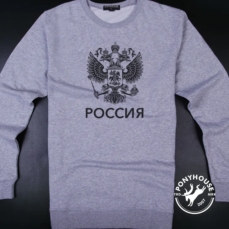 2015 H н . м печать название русский россии футболка-мужчин свитер |