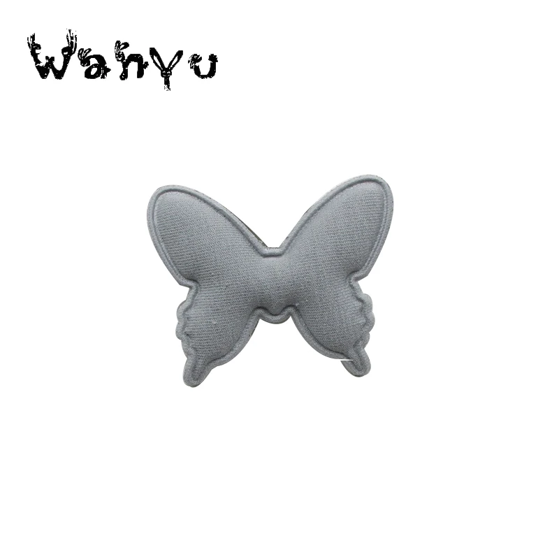 30PCS Fabric Cloth 5*4.3cm Butterfly Padded Patches Appliques For Accessoires De Vetements Hairpin | Дом и сад