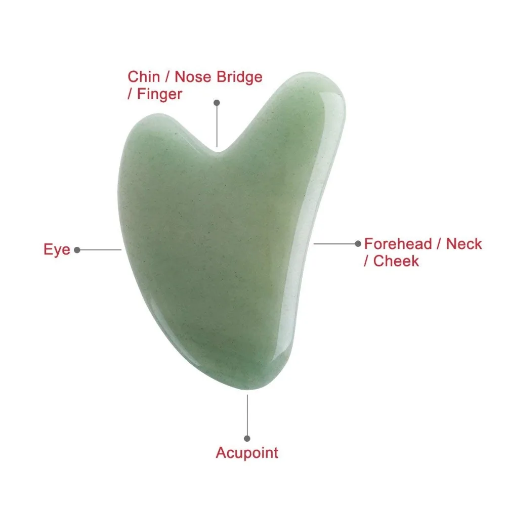 Ручной работы Jade Guasha доска Gua Sha соскабливание массажный инструмент для спа