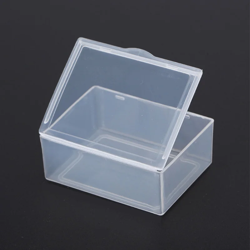 Free Shipping Transparent Plastic Small square Boxes Packaging Storage Box With Lid for jewelry box Accessories Finishing | Дом и сад