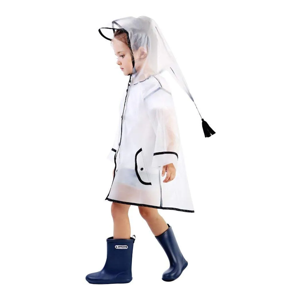 Kids Boy Girl Raincoat Rain Jacket Transparent Lightweight Rainwear Slicker kids boys clothes rainning 0305 | Детская одежда и