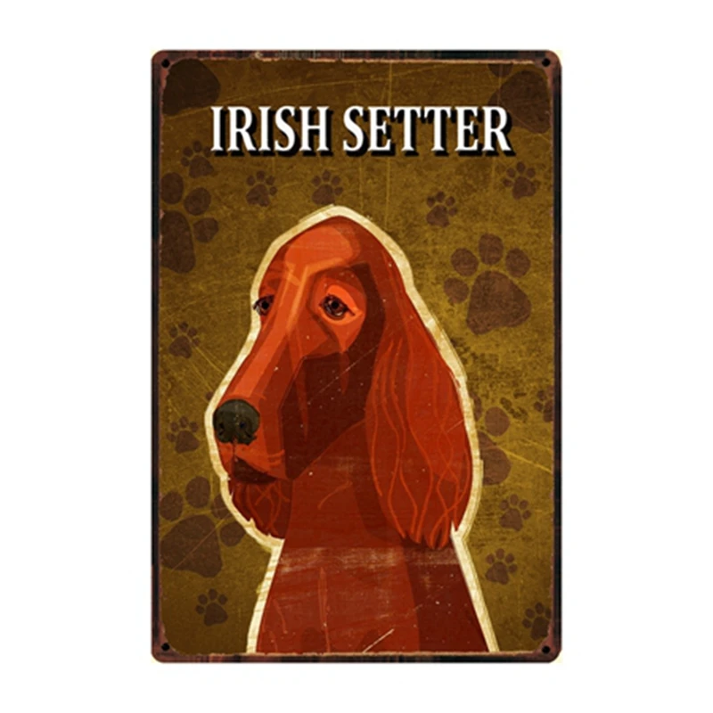 

[Kelly66] собак ирландское сеттер металлический знак олова плакат домашний Декор Бар настенная живопись 20*30 см Размеры y-2218