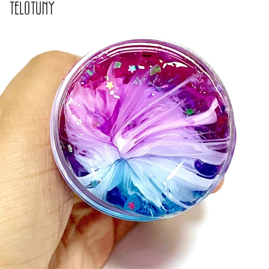 TELOTUNY Mud Clay Non-Toxic Clear Slime Beautiful Color Mixing Cloud Kids Relief Stress Toys Developmental Toy New Jan16 | Игрушки и