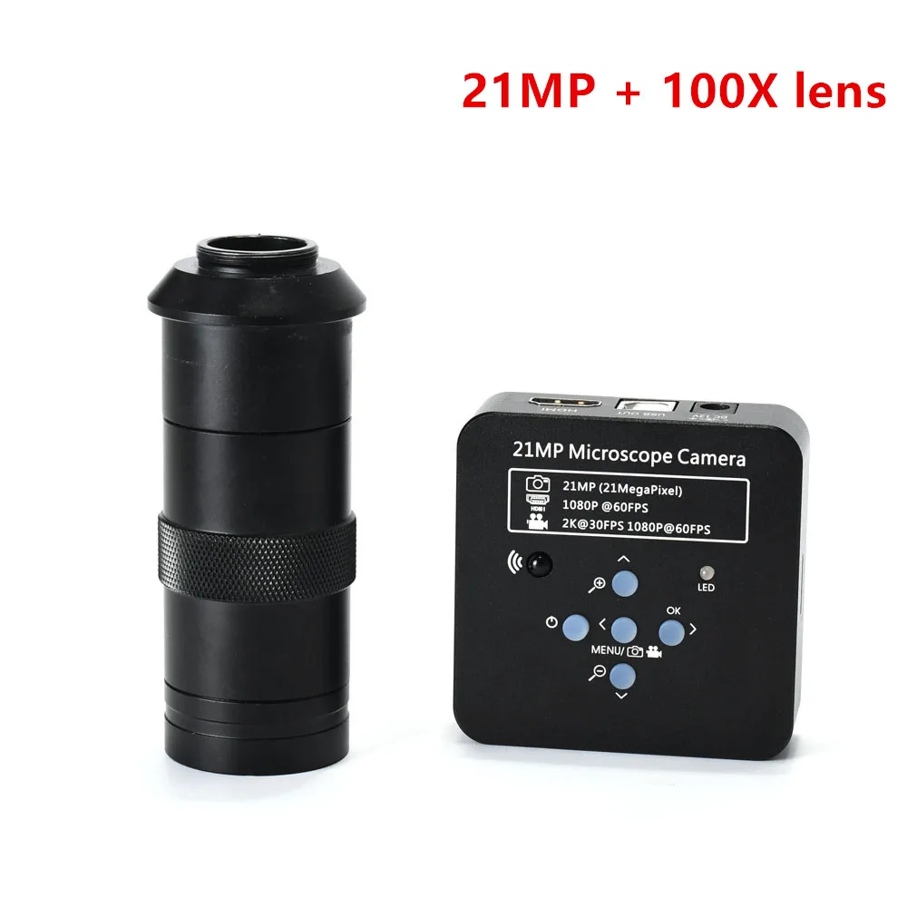 21MP 2K 1080P 60FPS HDMI USB промышленный цифровой видеомикроскоп камера mikroskop kamera лупа для