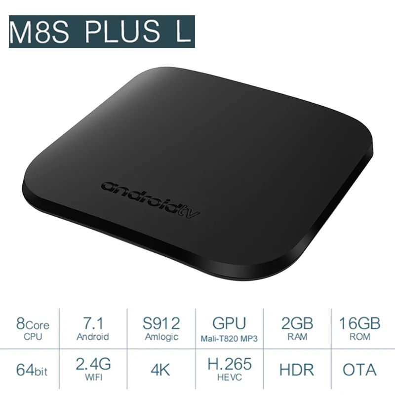 MECOOL M8S плюс L ТВ Box Amlogic S912 Android 7 1 2 GB Оперативная память 16 Гб Встроенная 4G Wi Fi 100