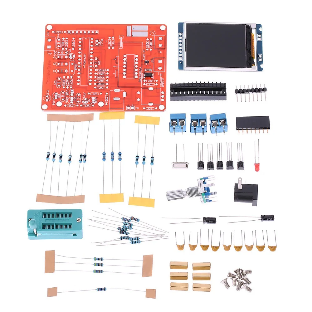 Mega328 Transistor Tester ESR Meter Diode Triode Capacitance Testing Tool PWM Square Wave Signal Generator with shell Multimeter |