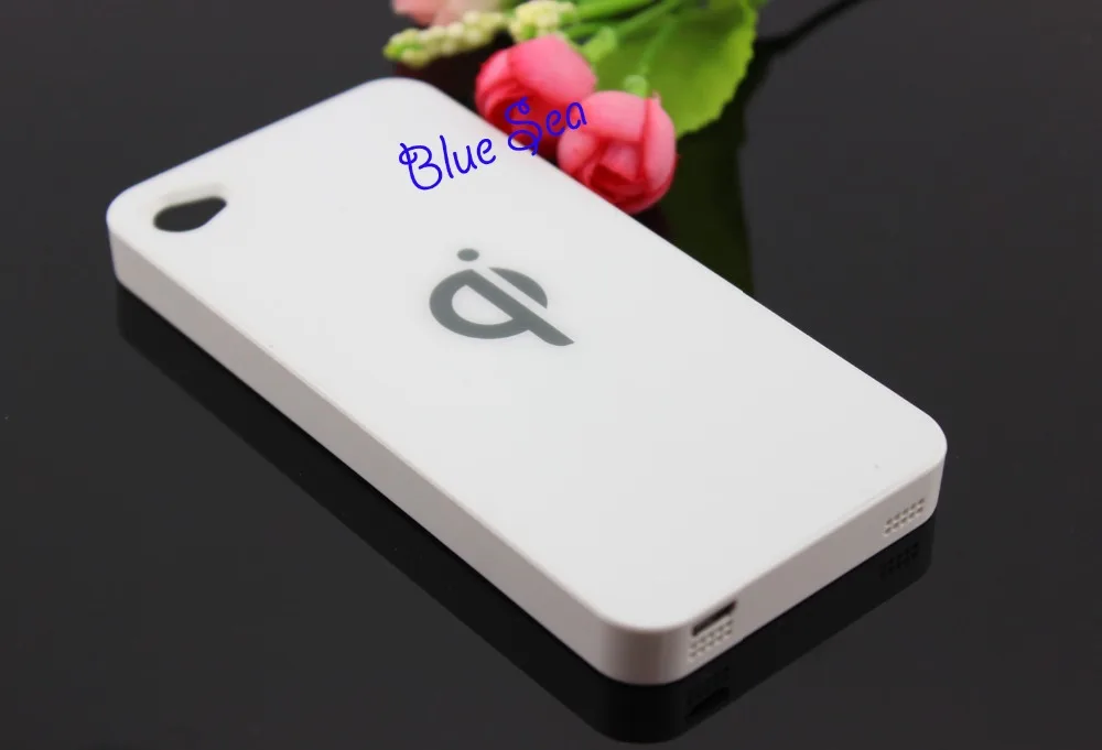 Белый Qi беспроводной зарядный приемник для iphone 4 4S Высокое качество Стандартный