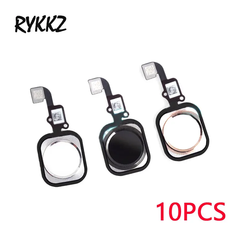 RYKKZ 10pcs Home Button Flex Cable for iPhone 6 4.7'' 6G 6S Plus 5S Menu Sensor Replacement Parts | Мобильные телефоны и