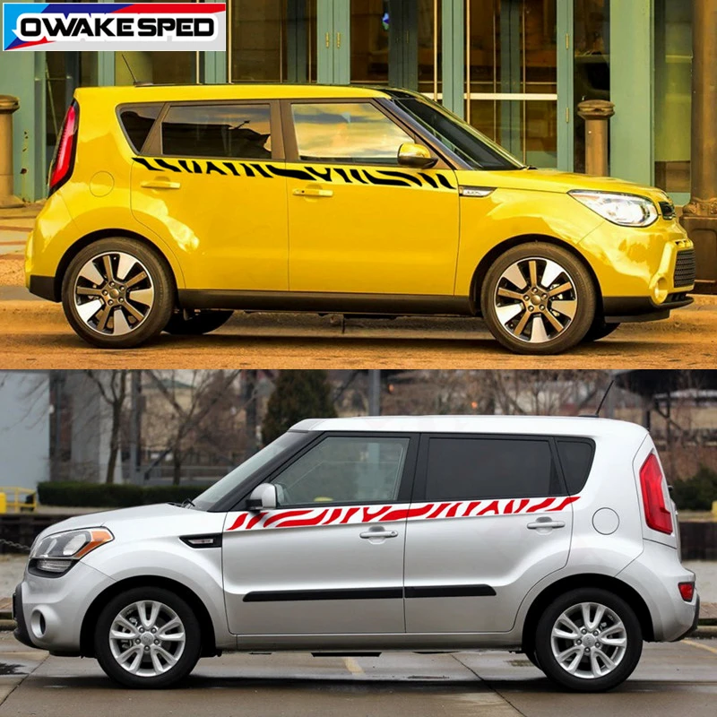 2 шт. наклейки на дверь автомобиля в полоску |