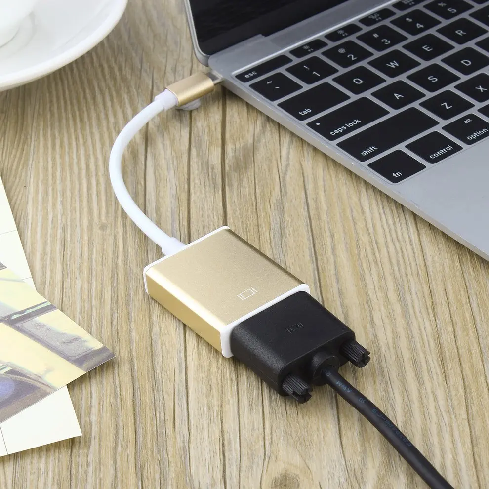 Тип C USB3.1 to VGA адаптер кабель Переходник USB разъемом Золотой цифровой хаб|USB-хабы| |