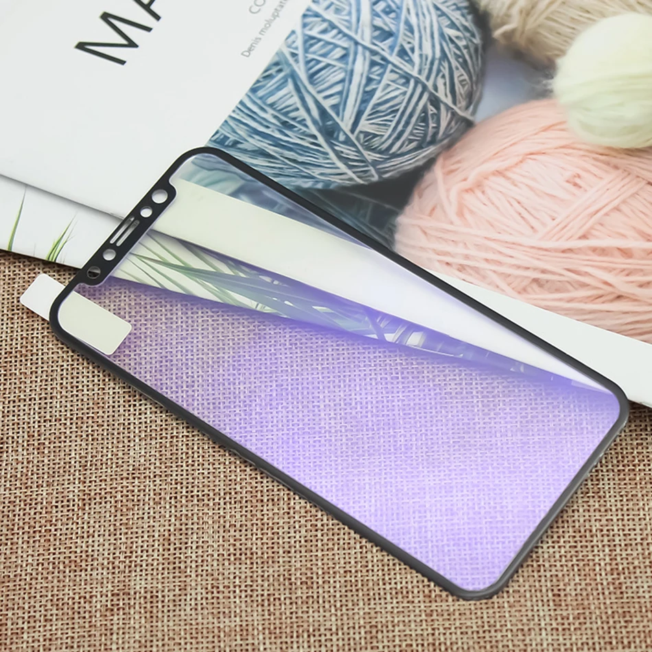 CCDZ для iPhone X 6 S плюс 7 8 анти синий свет мягкий край закаленное Стекло Экран