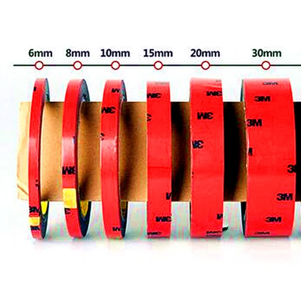 

6/8/10/15/20mm 3M Double faced Acrylic Foam Adhesive Double Sided Tape Auto Special Sponge Puffs Glue Car Decals Decoration