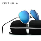 Солнцезащитные очки VEITHDIA, из алюминиево-магниевого сплава с синими поляризационными стеклами и круглыми дужками, для мужчин и женщин, модель 3618, 2019