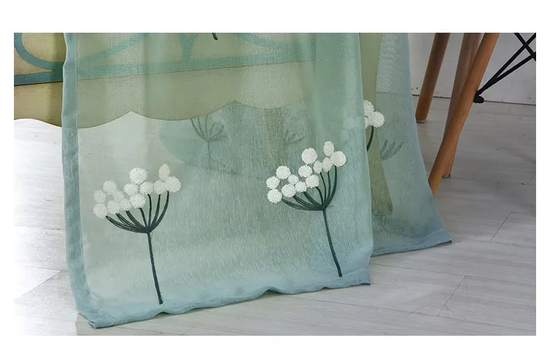 Одуванчик узор вышитые прозрачные шторы Готовые|sheer curtains|sheer curtains patternsheer pattern |