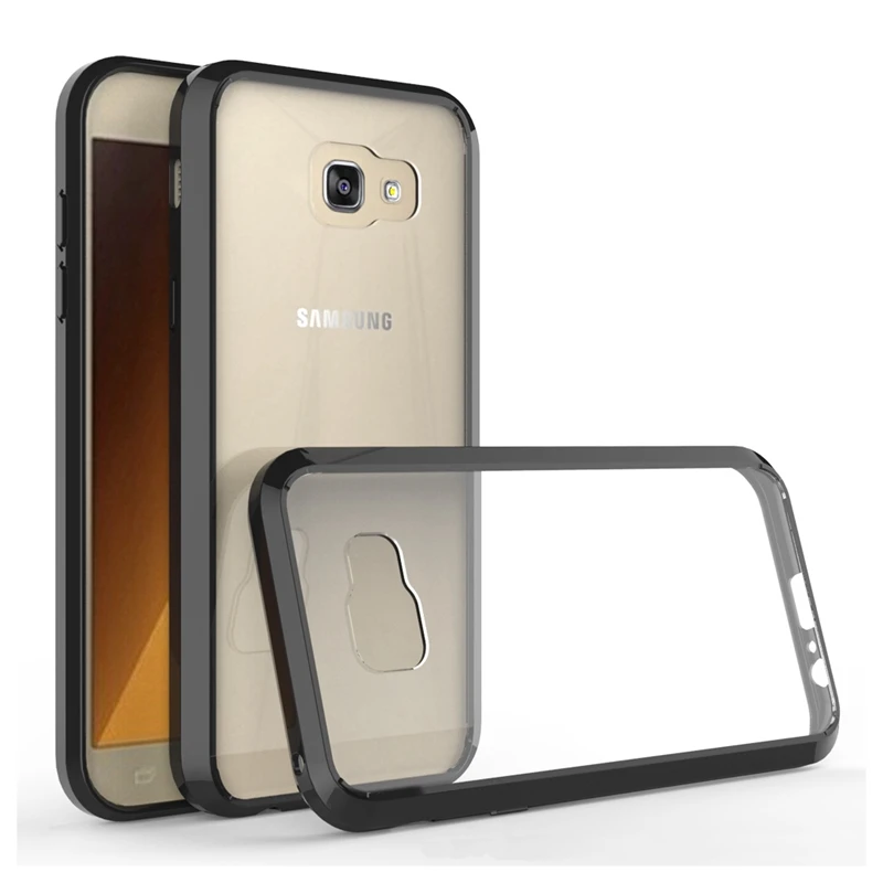 Прозрачный чехол из ТПУ/поликарбоната для Samsung Galaxy A7 2017 A720 A720F ударопрочный с