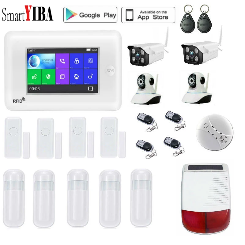 SmartYIBA совместима с Alexa App Контролируемая GPRS WiFi 3g сигнализация Система