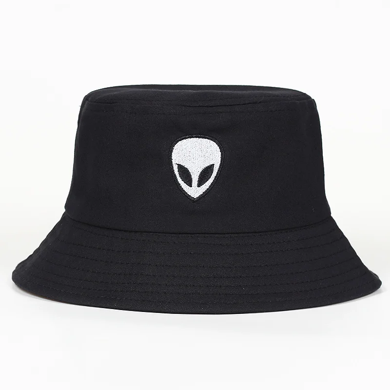 Черно-белые однотонные Alien Панама унисекс Bob cap s Hip Hop Gorros мужские и женские летние Панама пляжная Панама для рыбалки шляпы