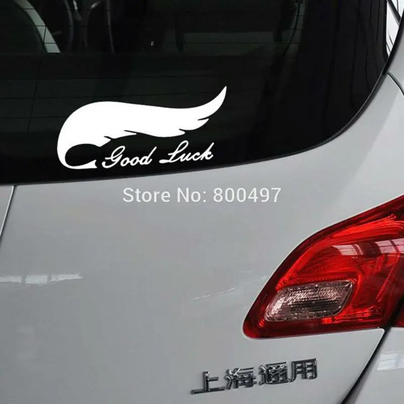 

10 x Newest Creative Car styling Feather Good Luck Car Sticker Car Decorative Decal for Toyota Chevrolet Volkswagen Hyundai Kia