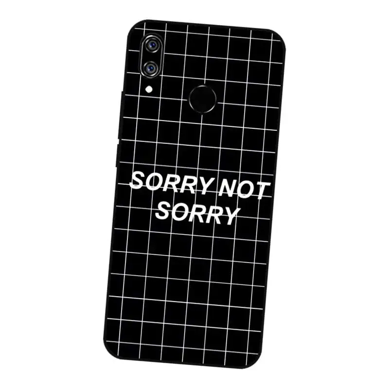 N407 Square Lattice Black Silicone Case Cover For Huawei Nova 2 2i 2S 3 3e 3i 4 4e Enjoy 8 Plus |