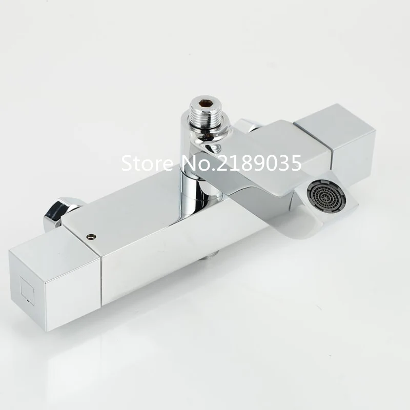 Квадратный смеситель для душа s Ванна Термостат крана Ванная комната