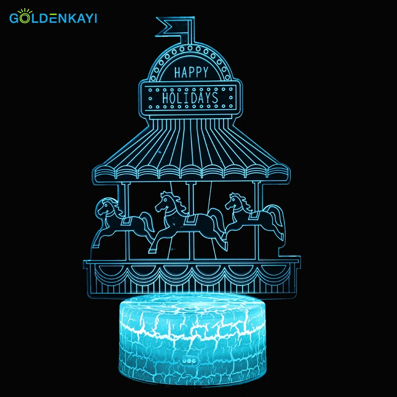 3D Светодиодная Ночная лампа Оригинальное ночное освещение атмосферная
