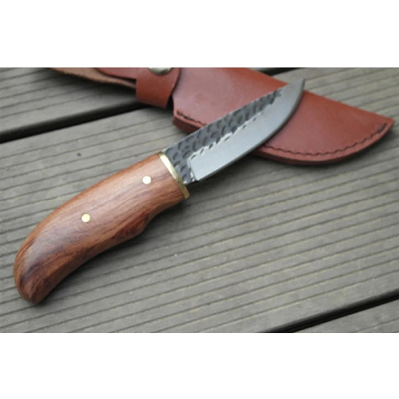 Высокая жесткость Охотничьи Ножи ручной работы из высокоуглеродистой стали узор