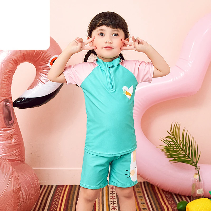 Детский купальный костюм из двух предметов с рисунком Рашгард UPF50 + для маленьких
