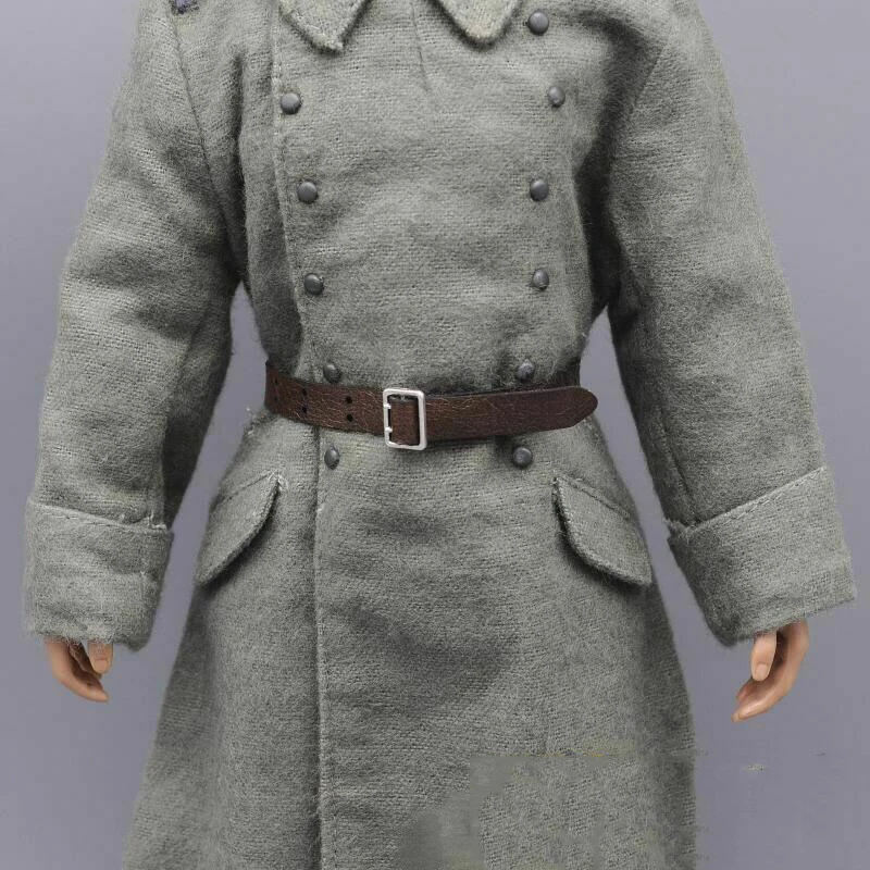 Модель кожаного ремня в масштабе 1:6 ремень черного/коричневого цвета подходит