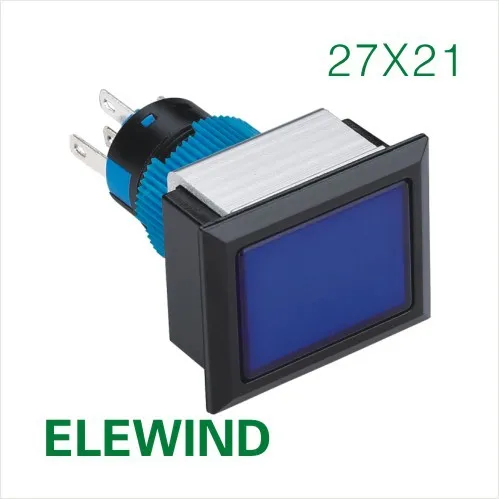 Автоматический кнопочный переключатель ELEWIND 22 мм прямоугольной формы с