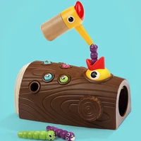 2022 wooden magnet bird catching bug game preschool toy kids gifts an88