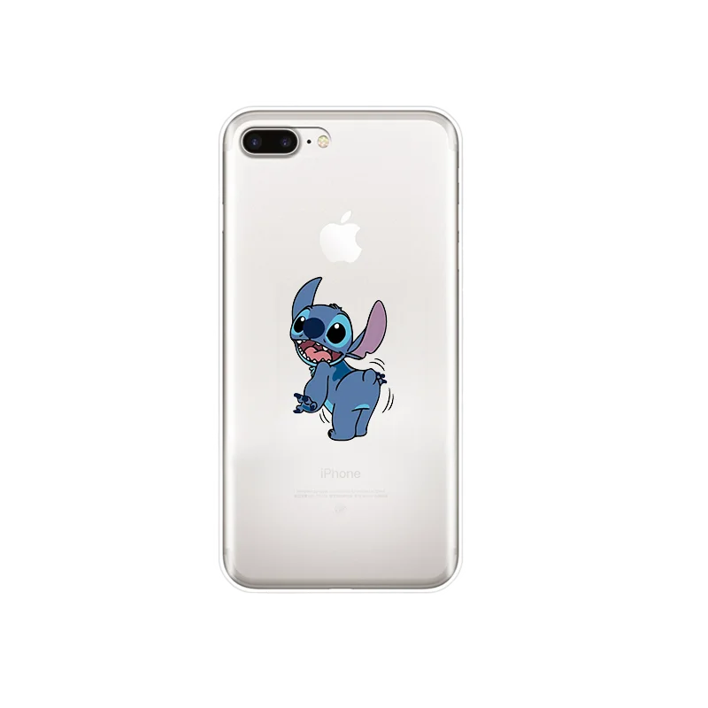 Силиконовый мягкий ТПУ чехол для телефона Disneys Stitch для Apple iPhone X XR XS MAX 7 8 7plus 6 6S Plus 5 5S SE