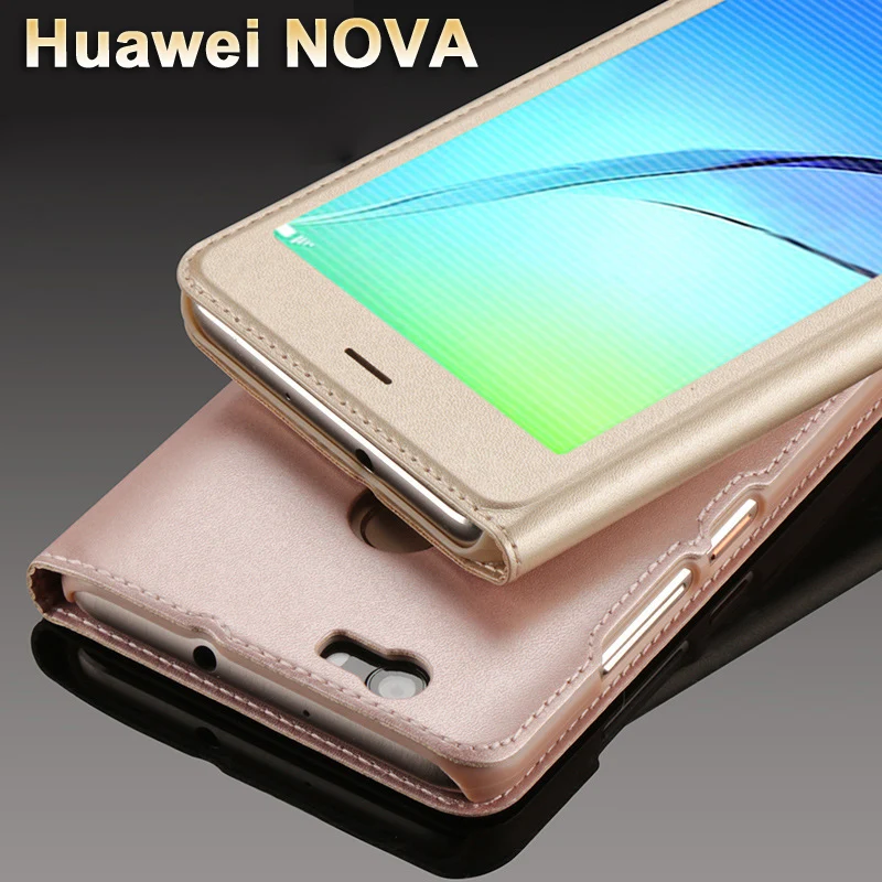 Чехол для Huawei nova Роскошный чехол из искусственной кожи флип Защитные чехлы