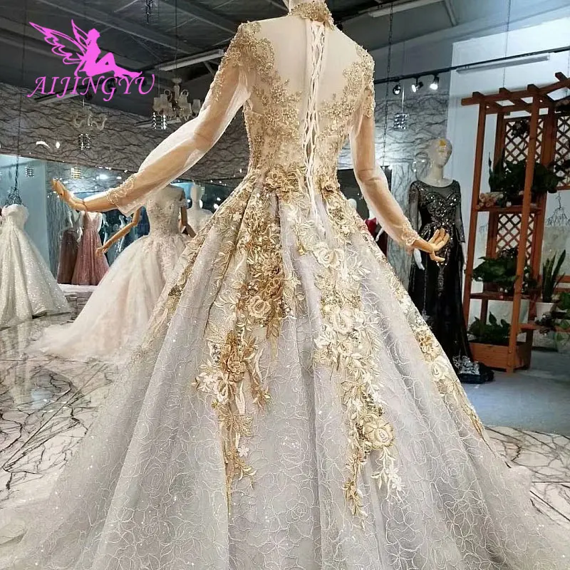 AIJINGYU Pricess Dress Vintage Gowns For Bride Real Images Elegant Luxury Bridal Stores Best Lace Wedding Dresses | Свадьбы и