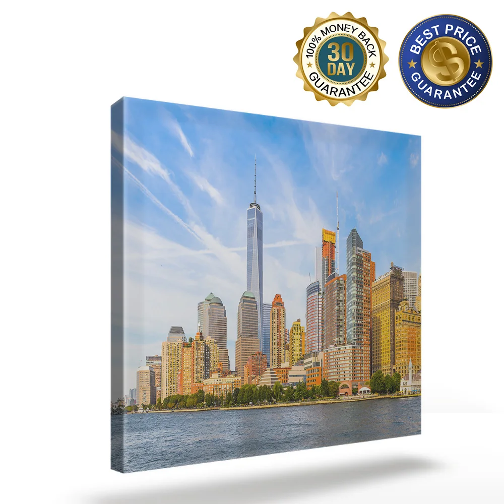 ArtStore Sky And City Oil Painting Set Gallery Wrap Unstretched Hd Prints Children Wall Art Bedroom Artwork Quotes Hotel | Дом и сад