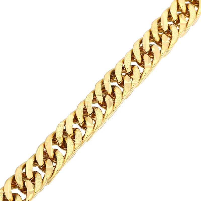 Большой браслет-цепочка для Для мужчин Эфиопии ювелирных изделий Gold Filled 22 см 11 мм