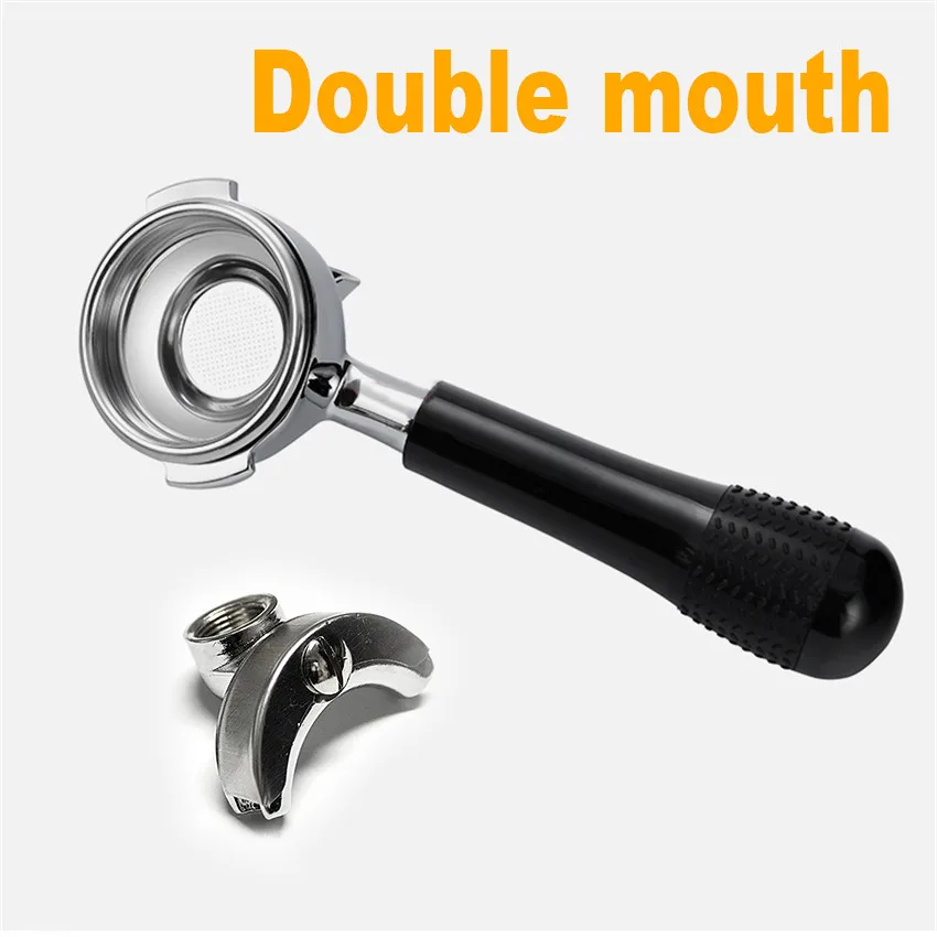 Double mouth 58 мм кофемашина из нержавеющей стали для Nuova бездонный держатель фильтра портафильтр для Oscar двойной рот профессиональный аксессуар - Цвет: Double mouth