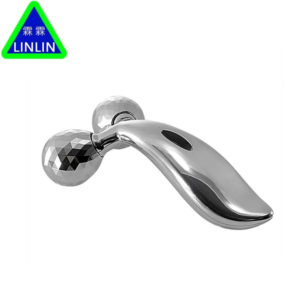 ЛИНЛИН 3Д ручной роликовый лифтинг лица 2-х колесный аппарат для массажа кожи с укреплением и формированием.