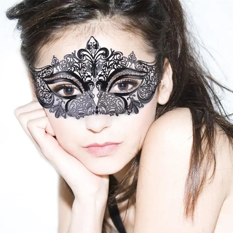 Женская маска для лица FunPa с лазерной резкой Очаровательная металлическая