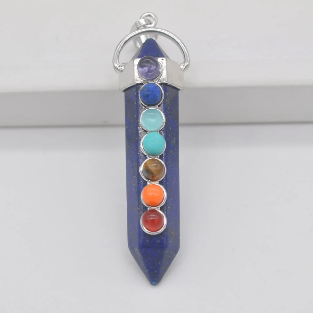 Женская Шестигранная подвеска с 7 чакрами в подарок|7 chakra|stone gemchakras natural stones |